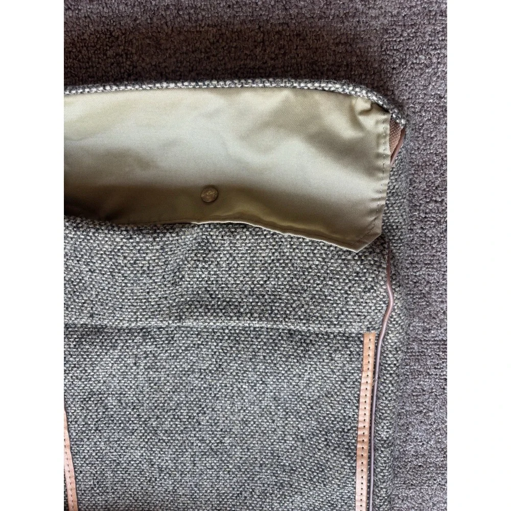 Hartmann Tan Tweed Garment Bag⭐️W/ Leather Trim and Shoulder Strap for Travel⭐️